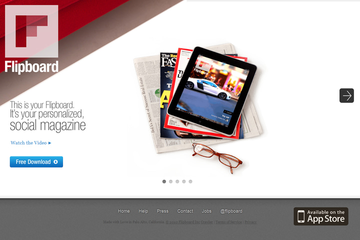 Flipboard for iPad website preview